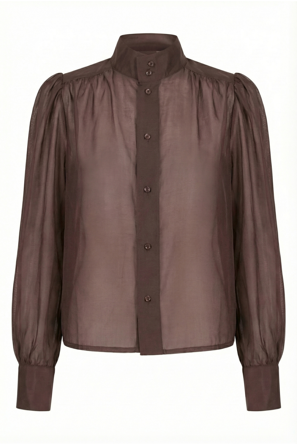 Chemise Anais voile chocolat fabriquée en Italie