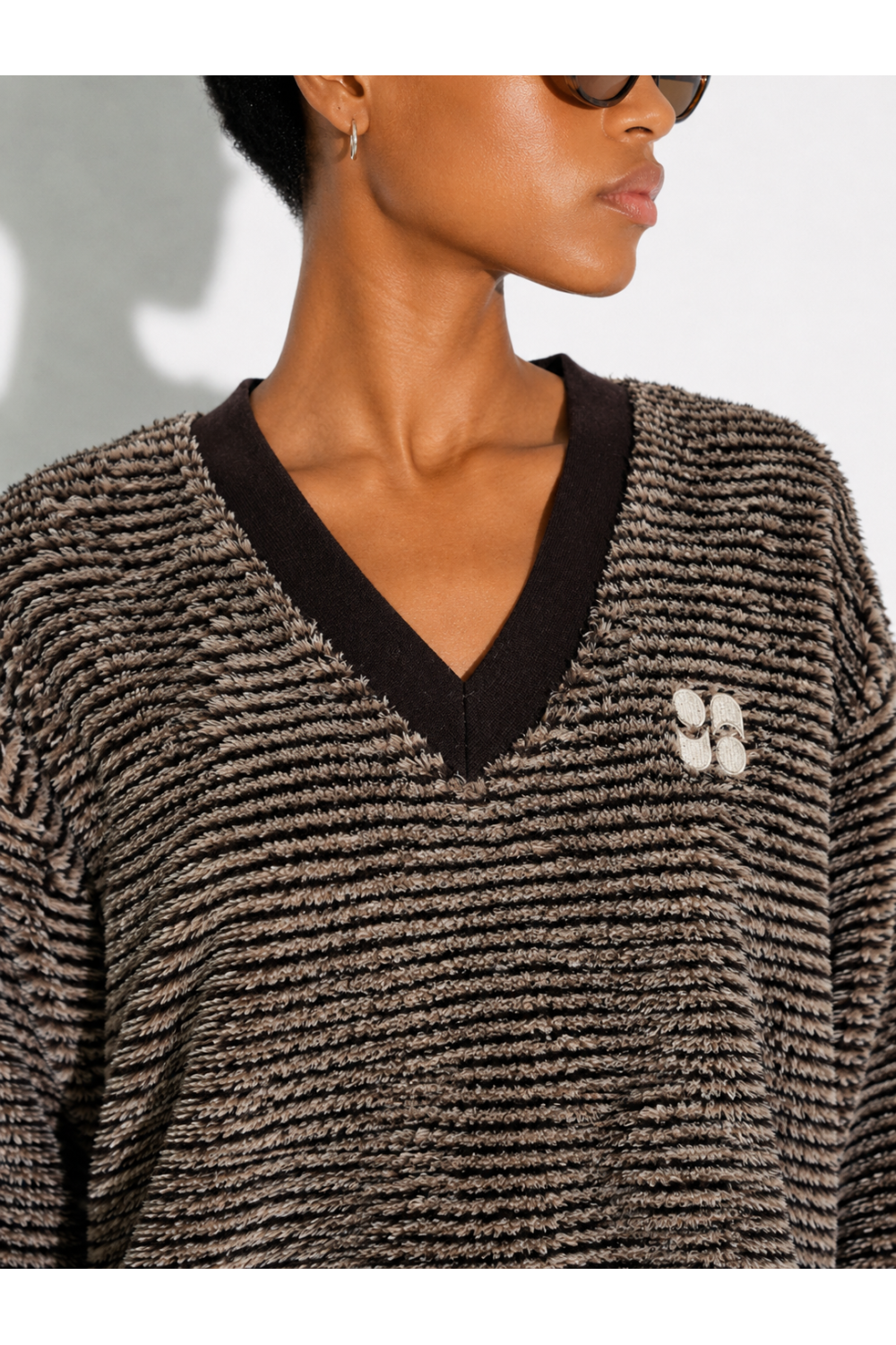 Sweatshirt Kravitz Fluffy chocolat fabriqué au Portugal