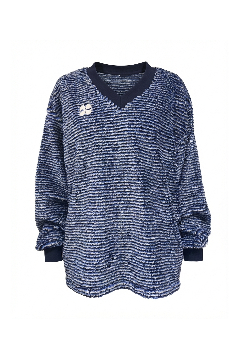 Kravitz Fluffy Navy-sweatshirt, gemaakt in Portugal