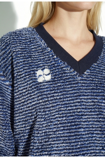 Kravitz Fluffy Navy-sweatshirt, gemaakt in Portugal