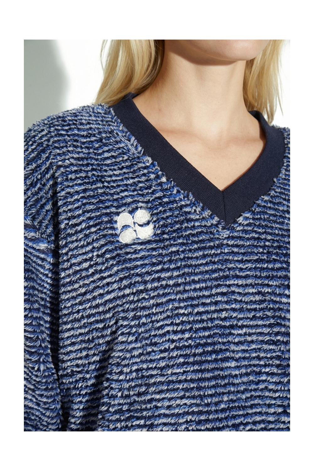 Kravitz Fluffy Navy-sweatshirt, gemaakt in Portugal