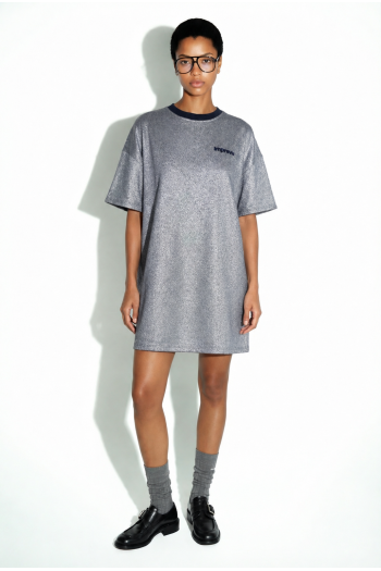 Robe Noa Lurex silver fabriquée au Portugal