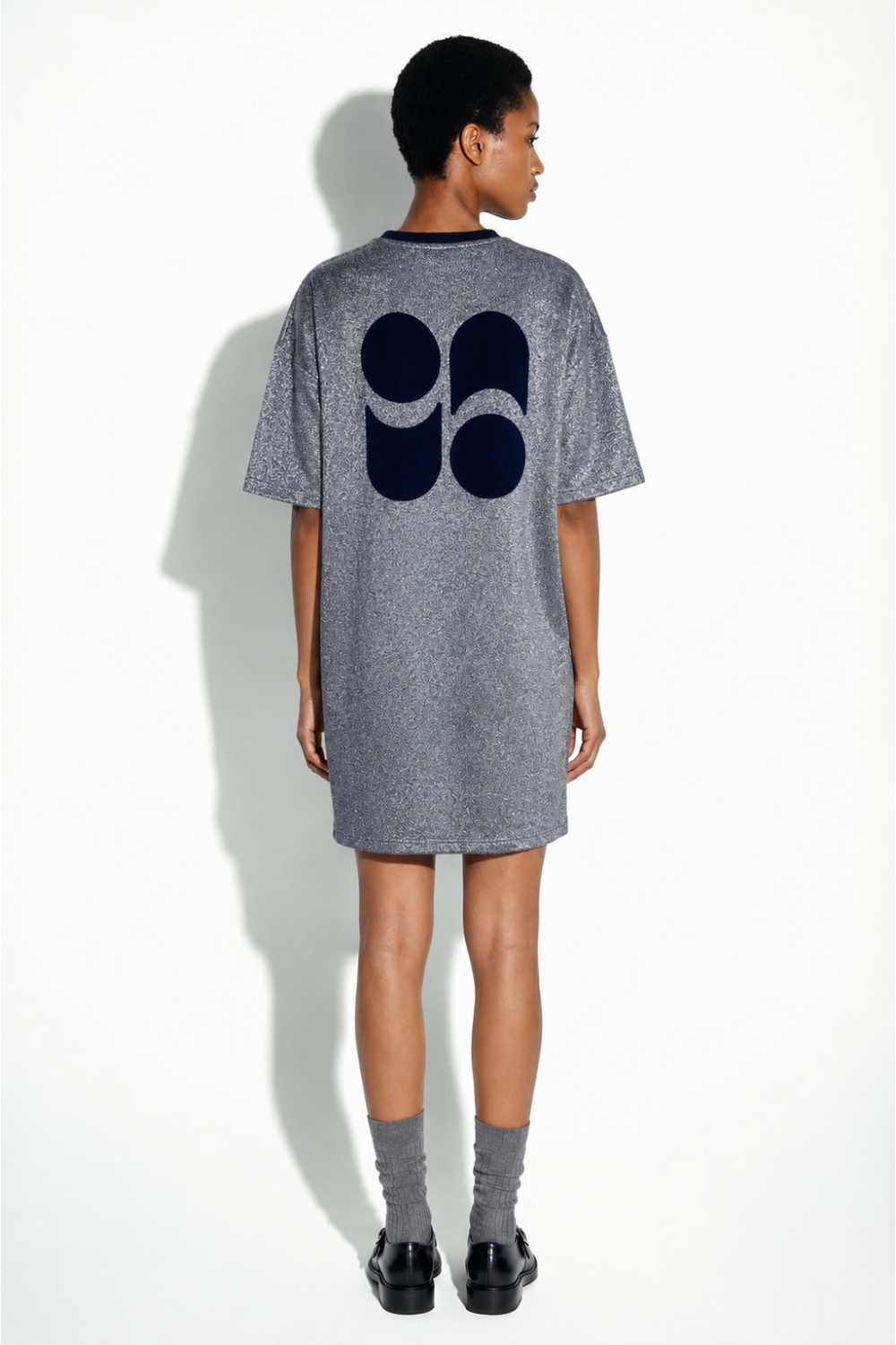 Robe Noa Lurex silver fabriquée au Portugal