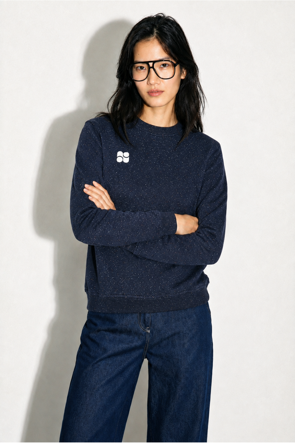 Eddie Mouchete-sweatshirt in blauw, gemaakt in Portugal