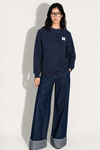 Eddie Mouchete-sweatshirt in blauw, gemaakt in Portugal