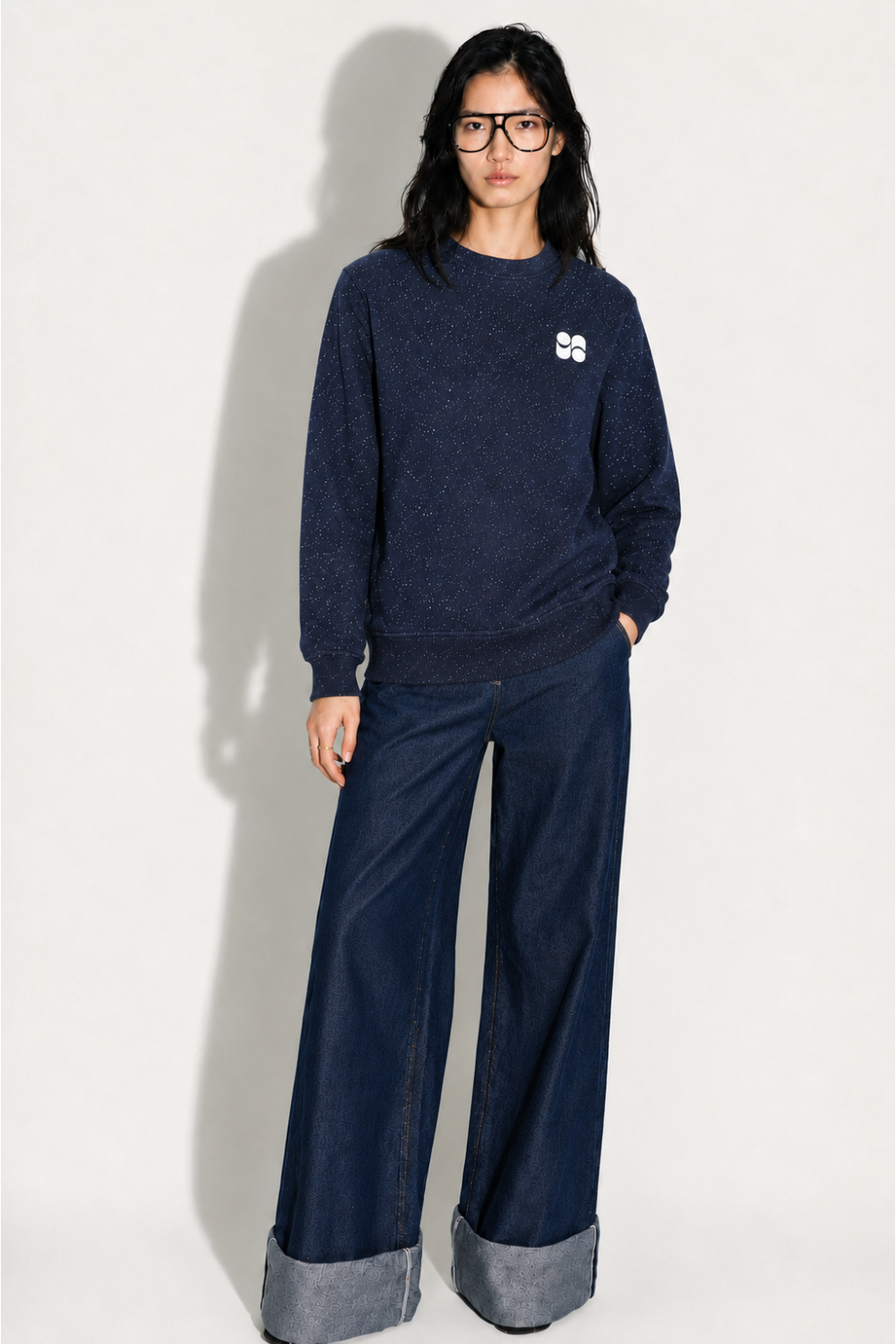 Eddie Mouchete-sweatshirt in blauw, gemaakt in Portugal