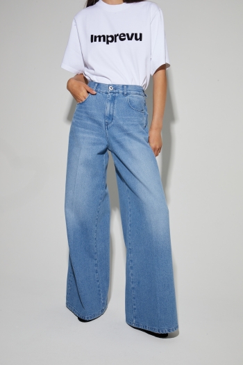 Denim Swiggy Palazzo medium blue, fabriqué au Portugal