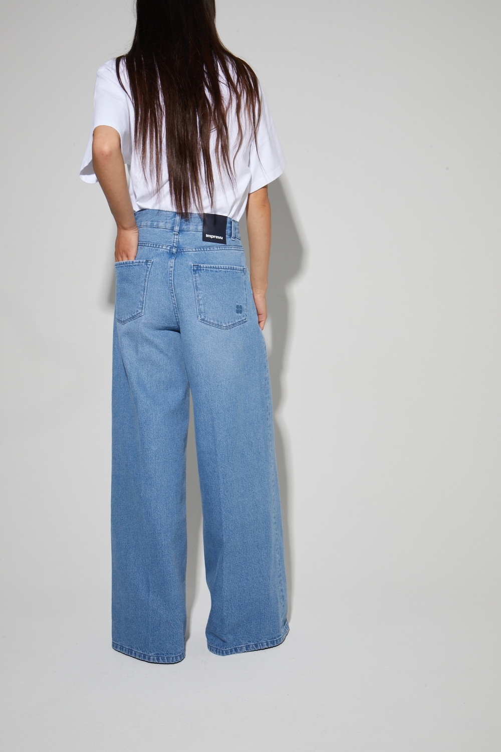 Denim Swiggy Palazzo medium blue, fabriqué au Portugal