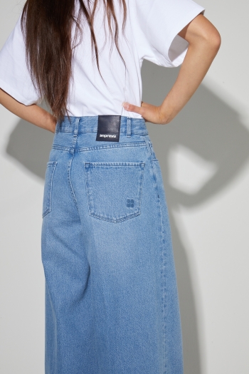 Denim Swiggy Palazzo medium blue, fabriqué au Portugal