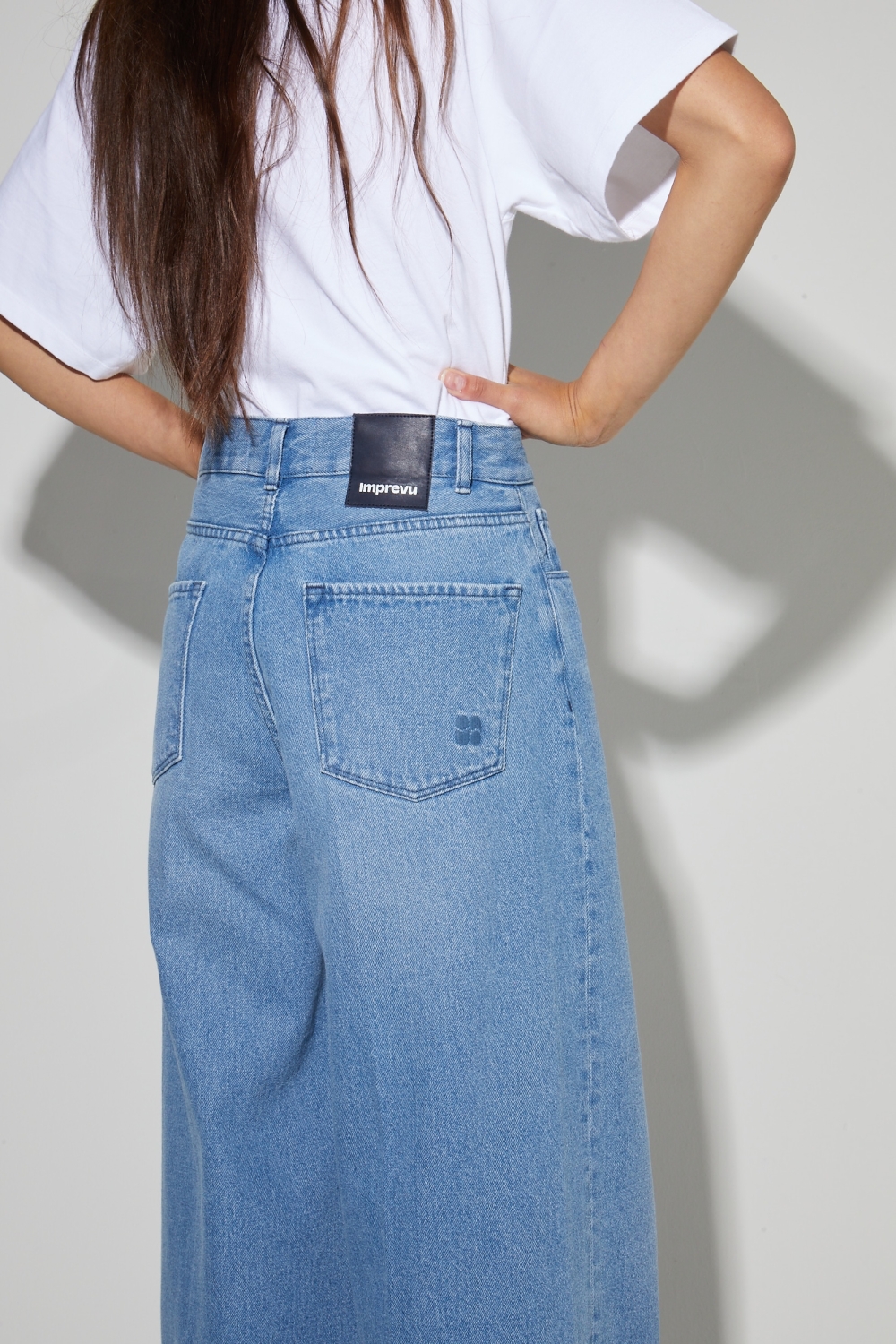 Denim Swiggy Palazzo medium blue, fabriqué au Portugal