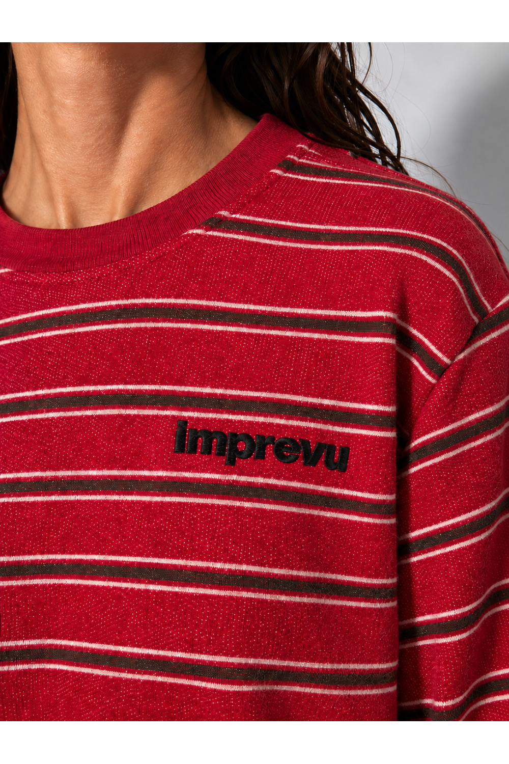 Eddie Striped Red Sweatshirt, made in Portugal