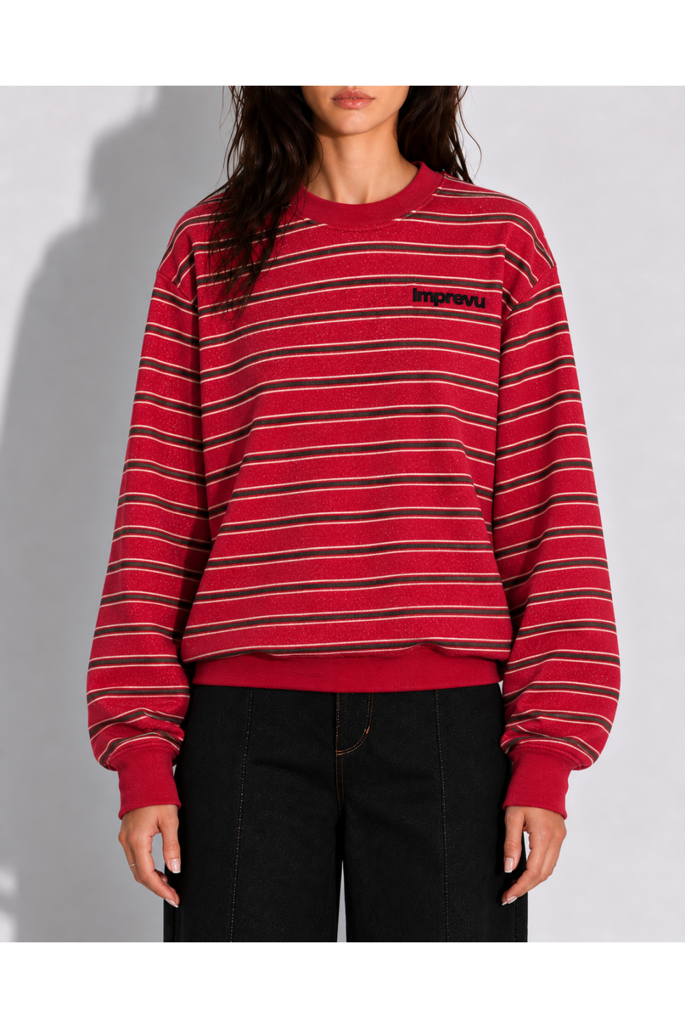 Eddie Striped Red Sweatshirt, made in Portugal