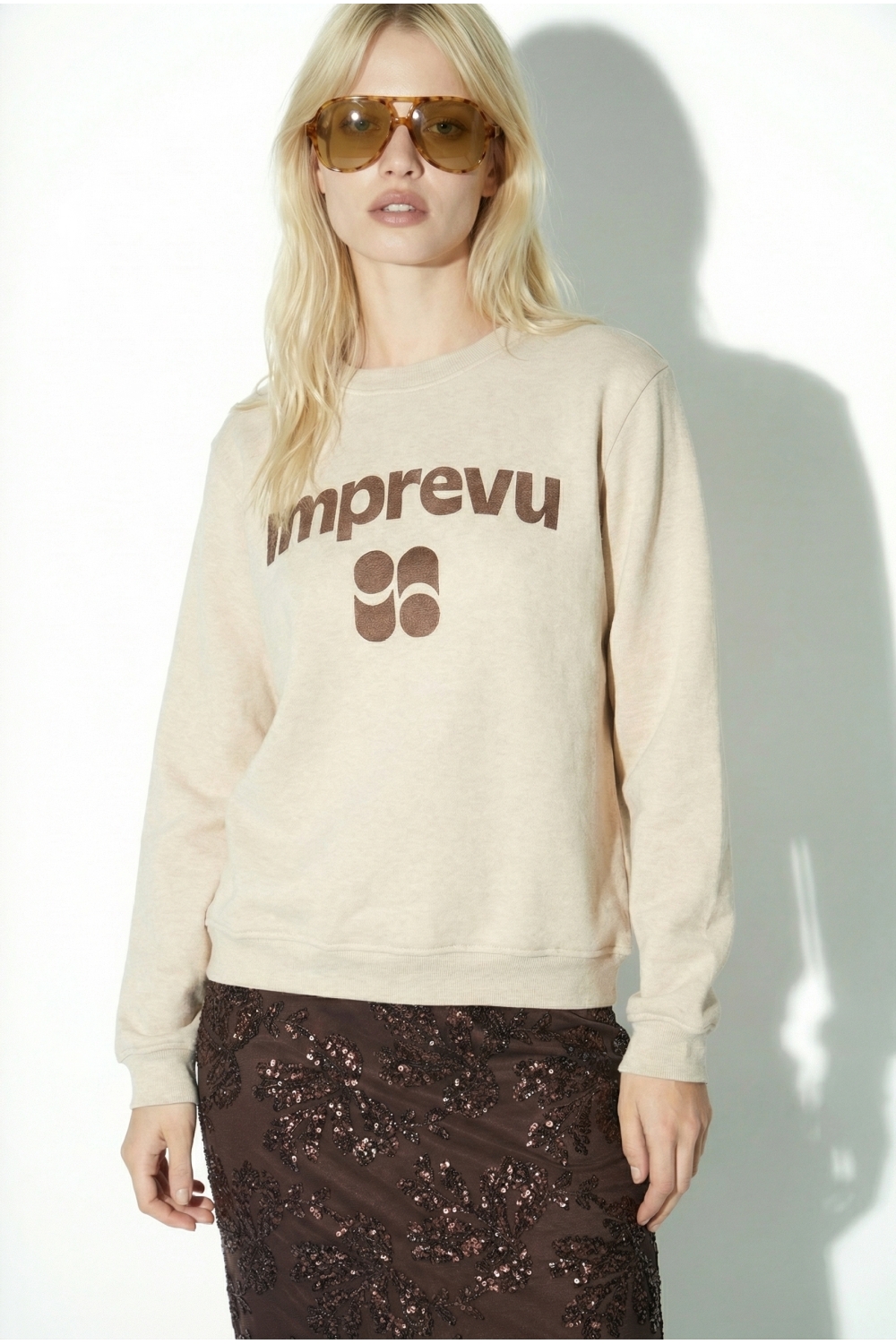 Eddie Lurex Chocolate Sweatshirt, Made in Portugal