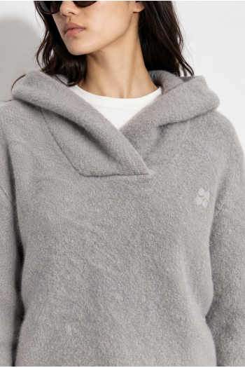Nola Heated Hoodie in Heather Gray, Made in Italy