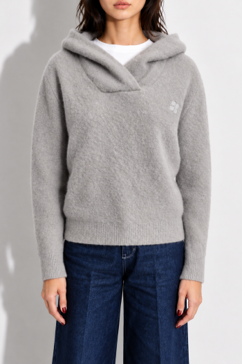 Nola Heated Hoodie in Heather Gray, Made in Italy
