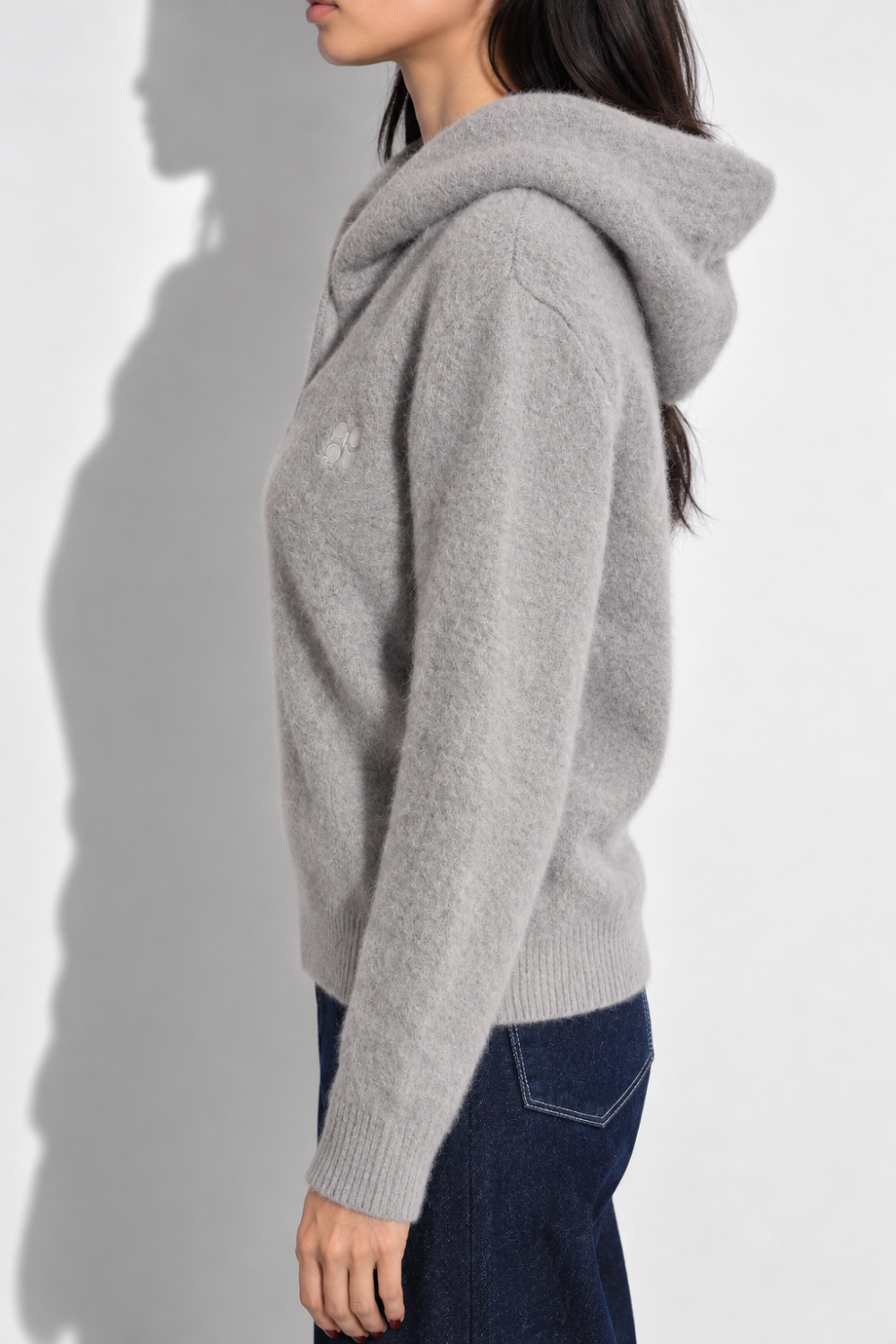 Nola Heated Hoodie in Heather Gray, Made in Italy