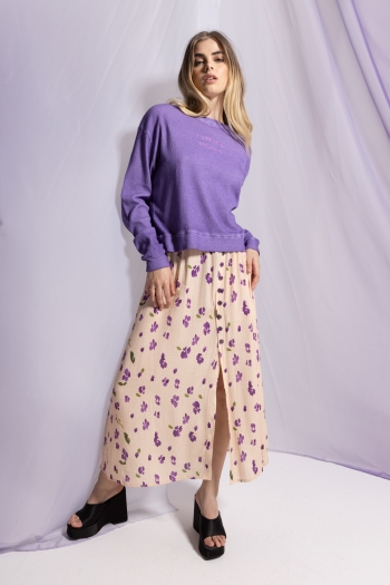 The Goldie skirt lilas flower