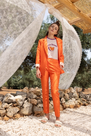 Le pantalon Silvana orange