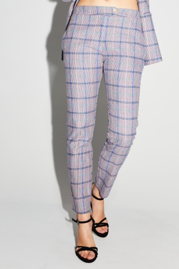 The Silvana tartan pink pants