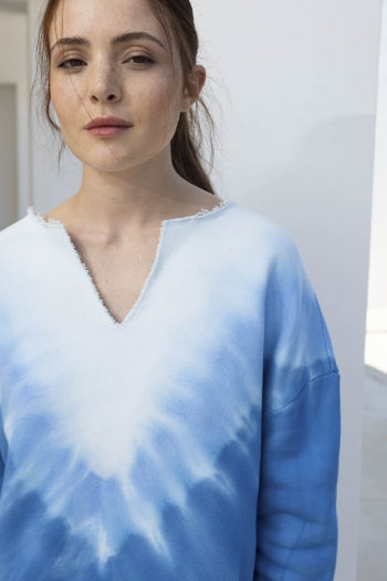 The Paola tie and dye blue...