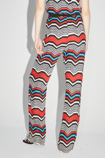 The red Edwin ZigZag pants