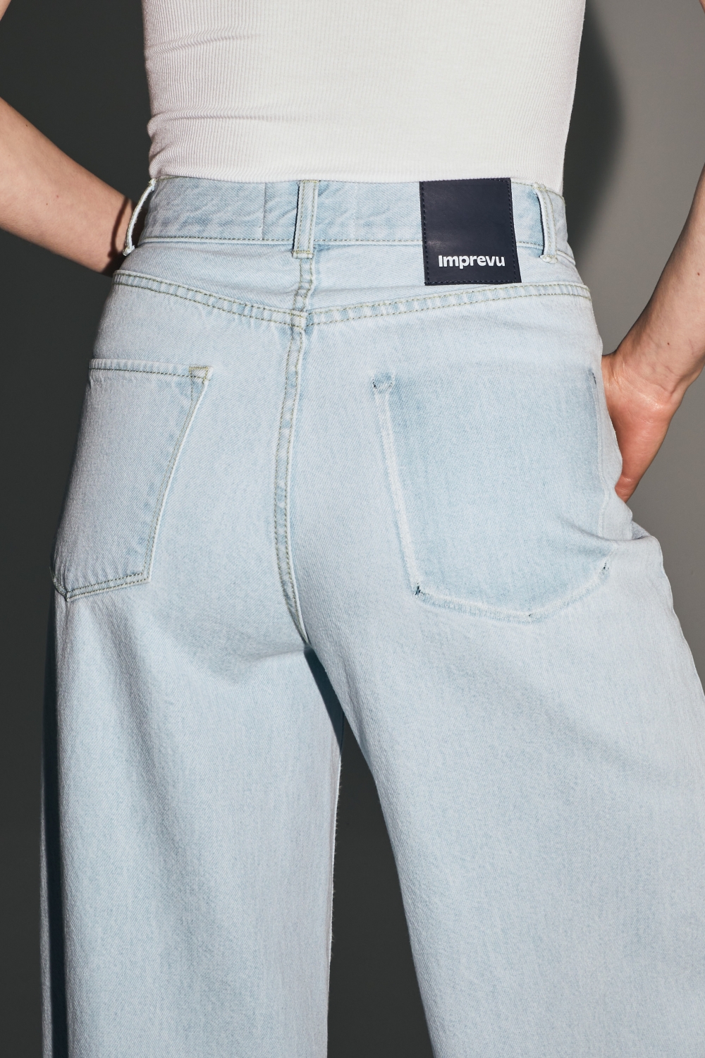 Le Denim Swiggy Palazzo acid blue fabriqué au Portugal