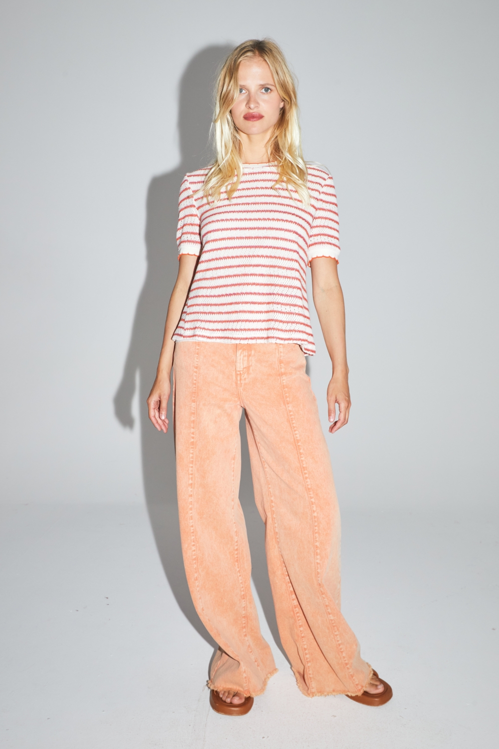 Le Denim Swiggy Palazzo orange fabriqué au Portugal